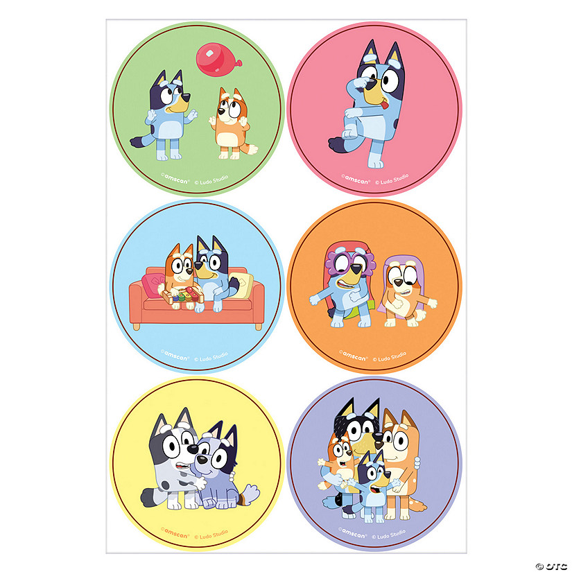 Bluey Party Sticker Sheets - 4 Sheets Image