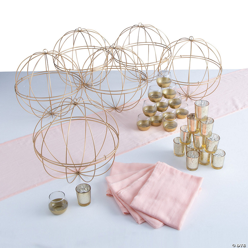 Blush & Gold Centerpiece Kit for 6 Tables Image