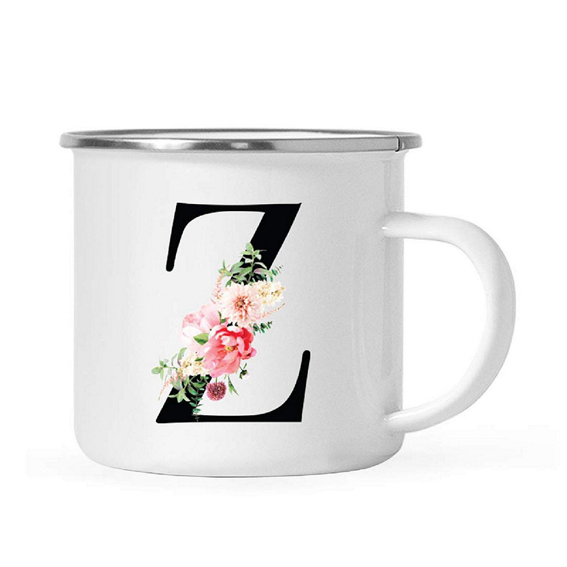 Blush Floral Monogram Z 11oz Camp Mug Image