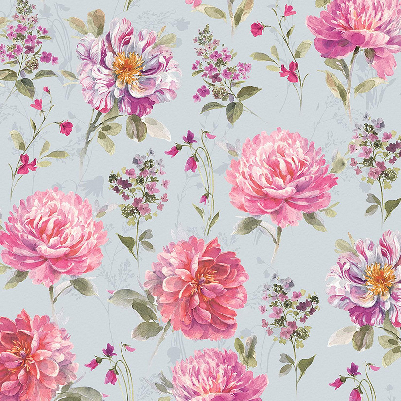 Blush Garden Large Floral Grey Wilmington Prints cotton fabric by the yard Image