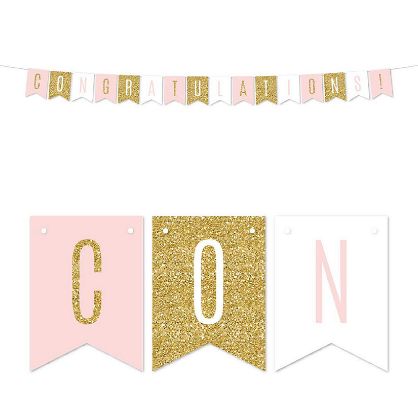 Blush Gold Congrats Banner 6ft Image