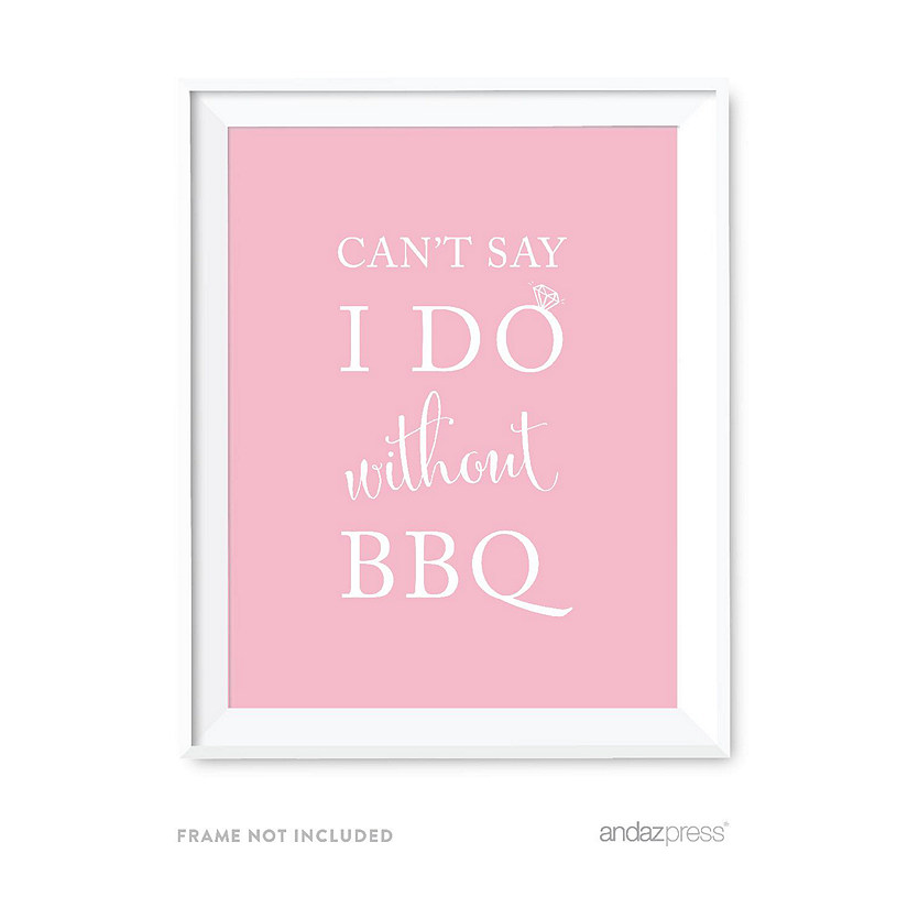 Blush Pink BBQ Sign 8.5x11 Image