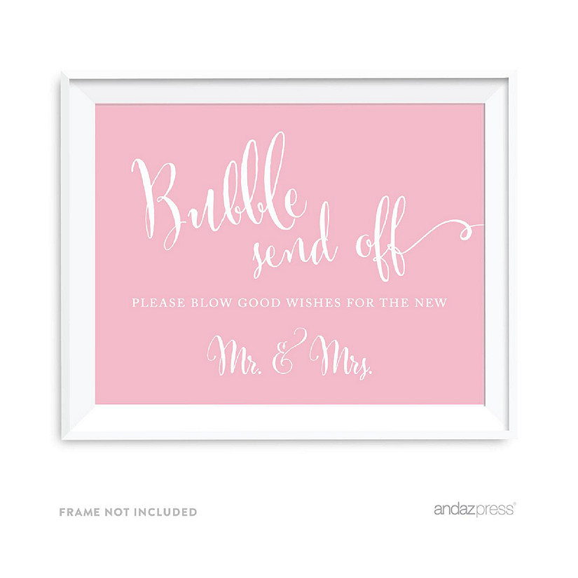 Blush Pink Bubble Send Off Sign 8.5x11 Image
