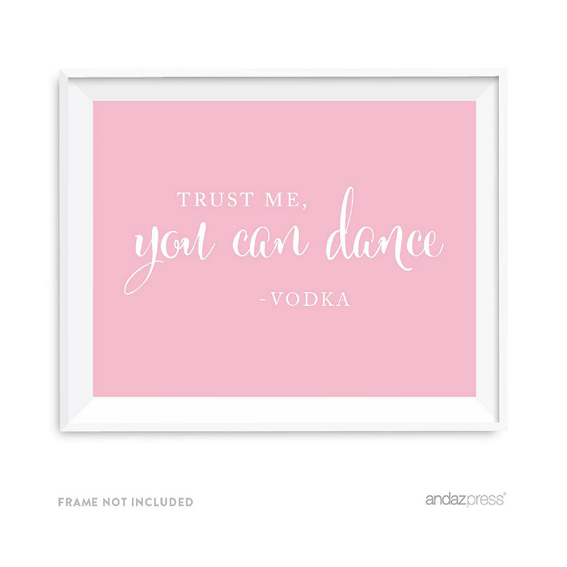 Blush Pink Dance Vodka Sign 8.5x11 Image