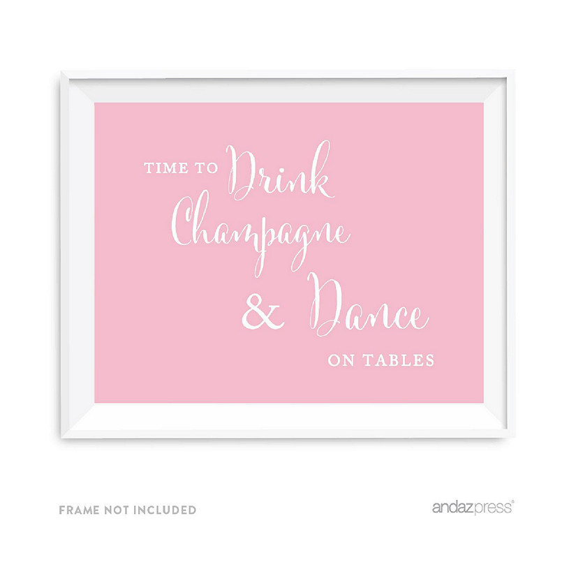 Blush Pink Drink Dance Sign 8.5x11 Image