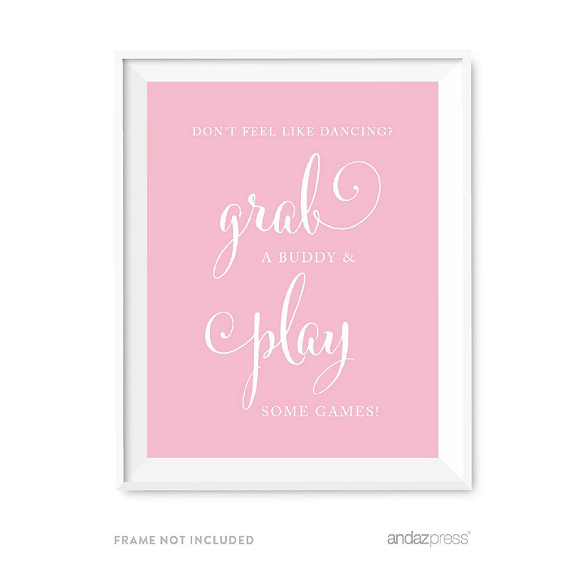 Blush Pink Game Time Sign 8.5x11 Image