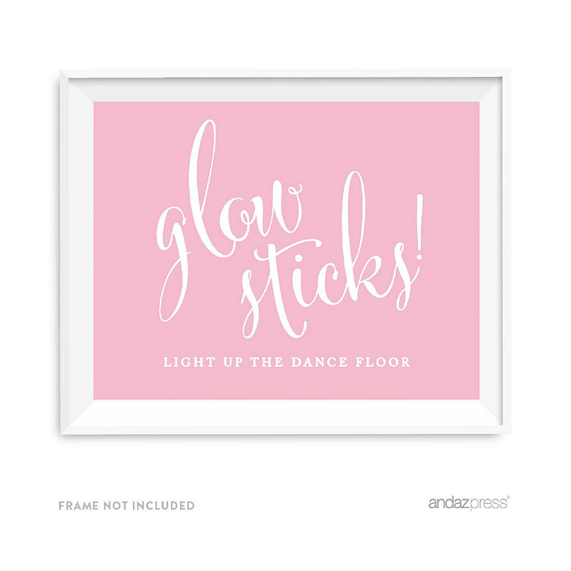 Blush Pink Glow Sticks Sign 8.5x11 Image