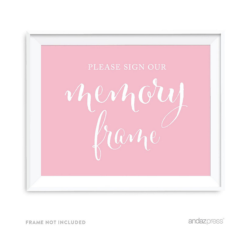 Blush Pink Memory Frame Sign 8.5x11 Image