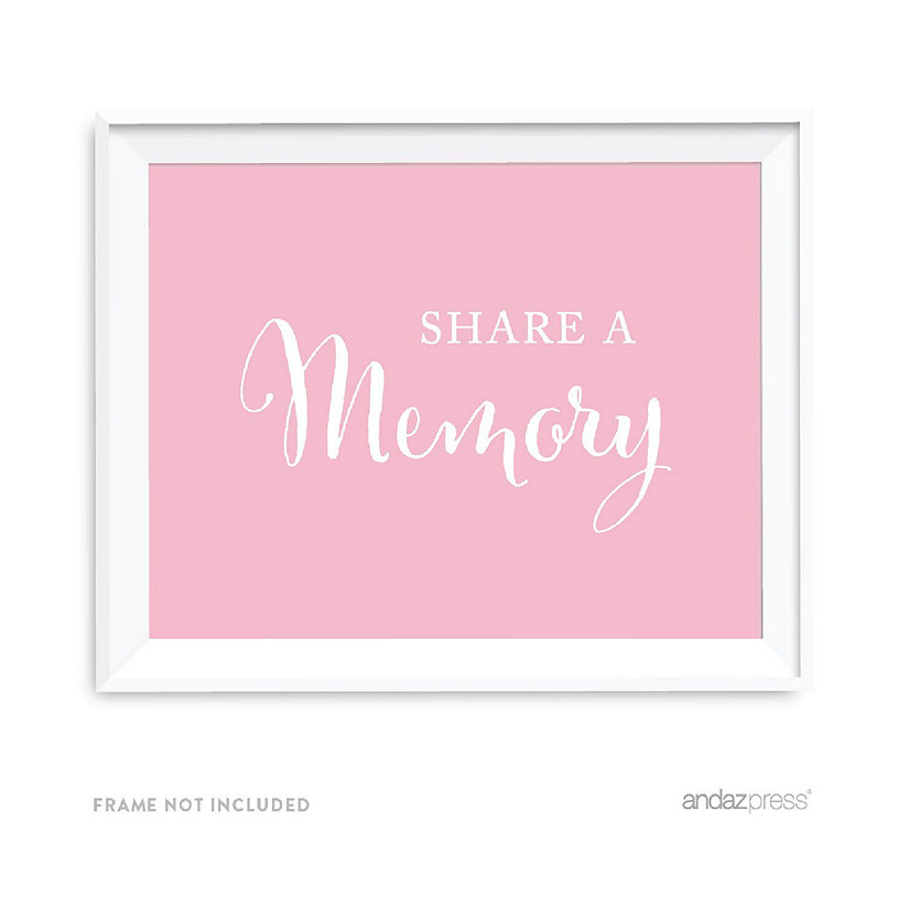 Blush Pink Share Memory Sign 8.5x11 Image