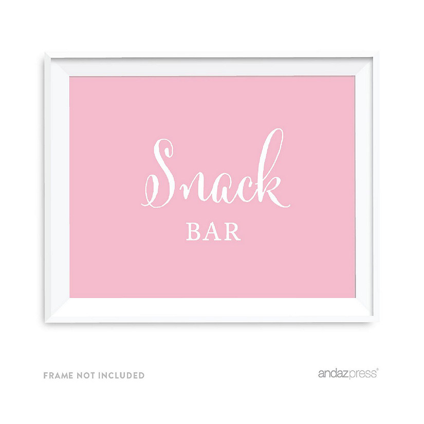 Blush Pink Snack Bar Sign 8.5x11 Image