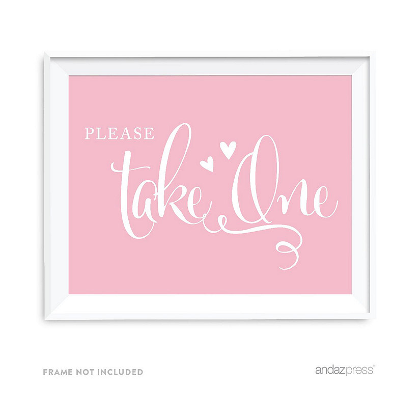 Blush Pink Take One Sign 8.5x11 Image