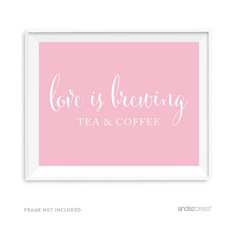 Blush Pink Tea Coffee Sign 8.5x11 Image