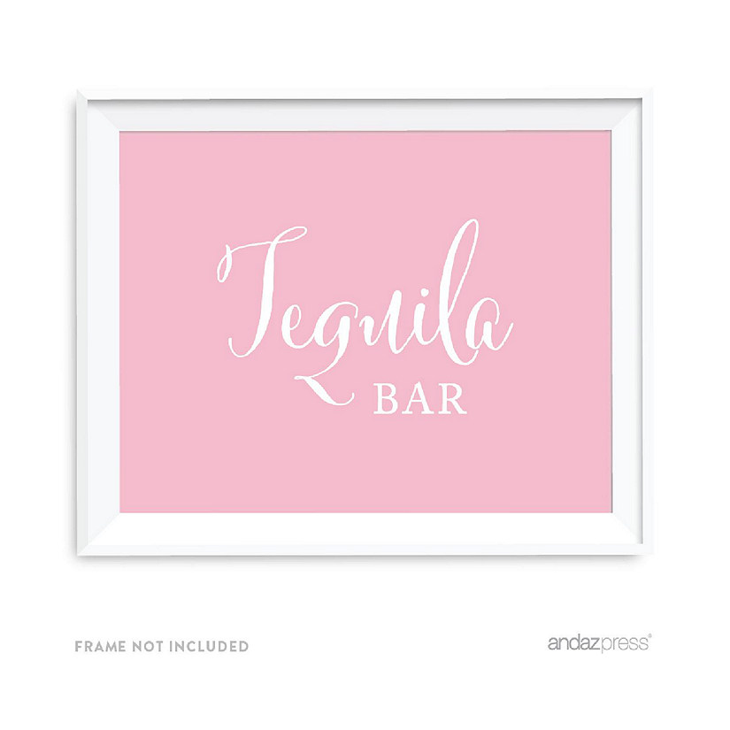 Blush Pink Tequila Bar Sign 8.5x11 Image