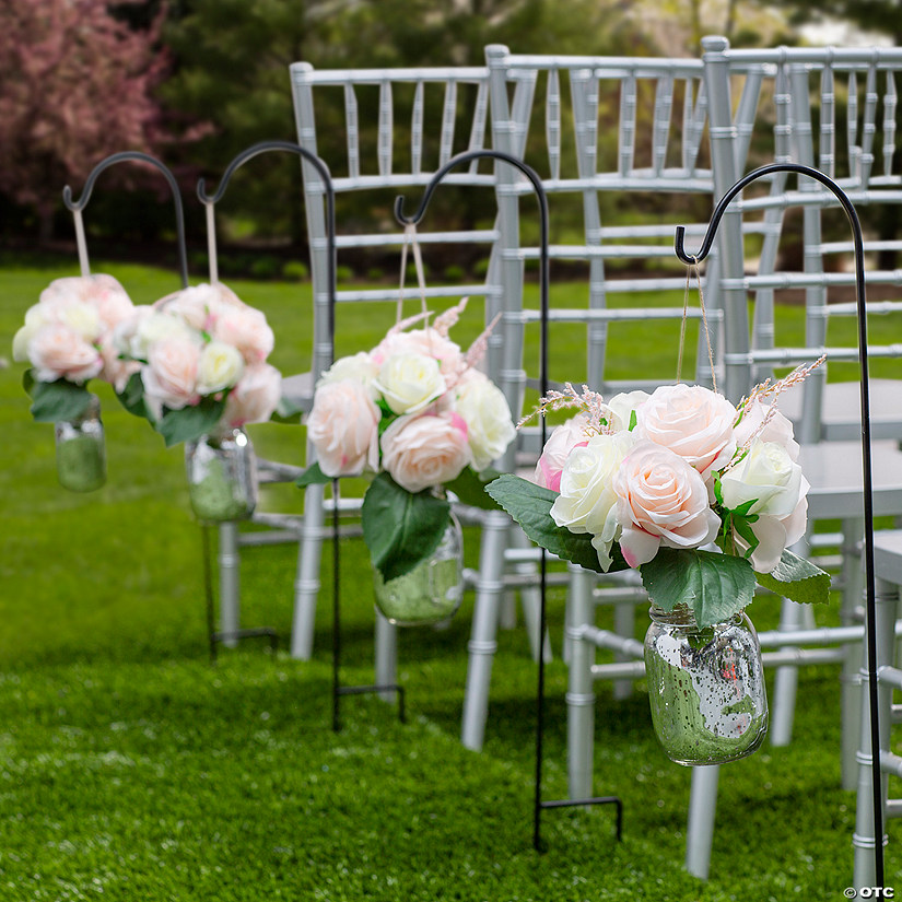 Blush Rose Faux Floral Bouquet Outdoor Aisle Decorating Kit - Makes 12 Image