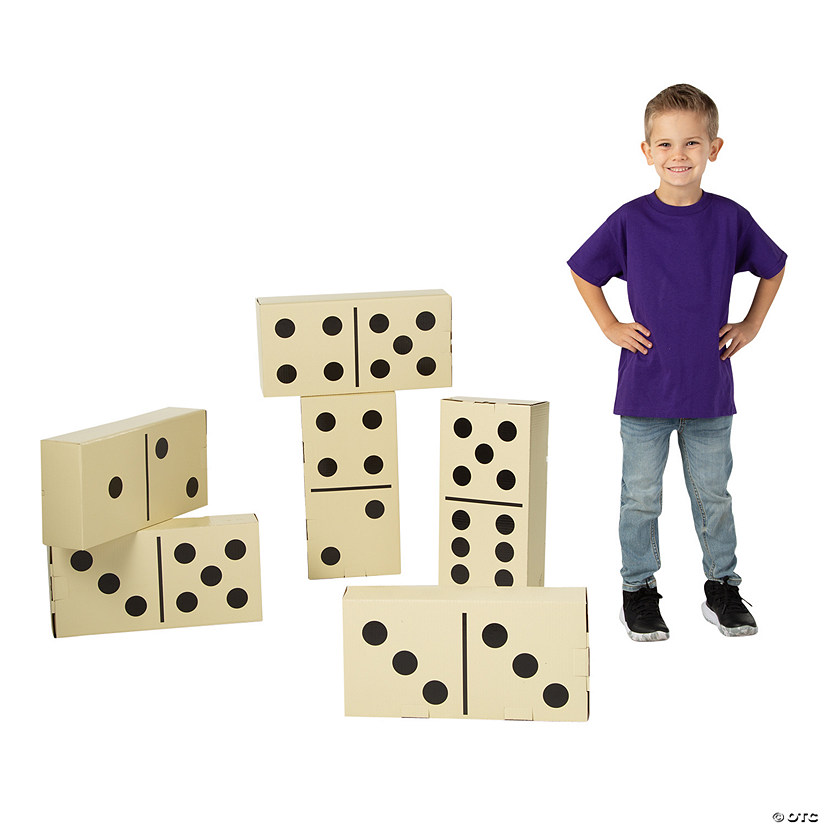 Board Game VBS 3D Domino Cardboard Cutout StandUps 6 Pc. Oriental