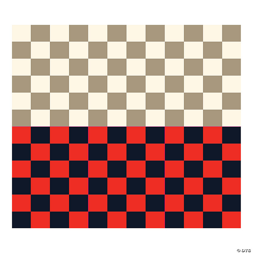 Board Game VBS Design-a-Room Checkerboard Backdrop - 2 Pc. Image