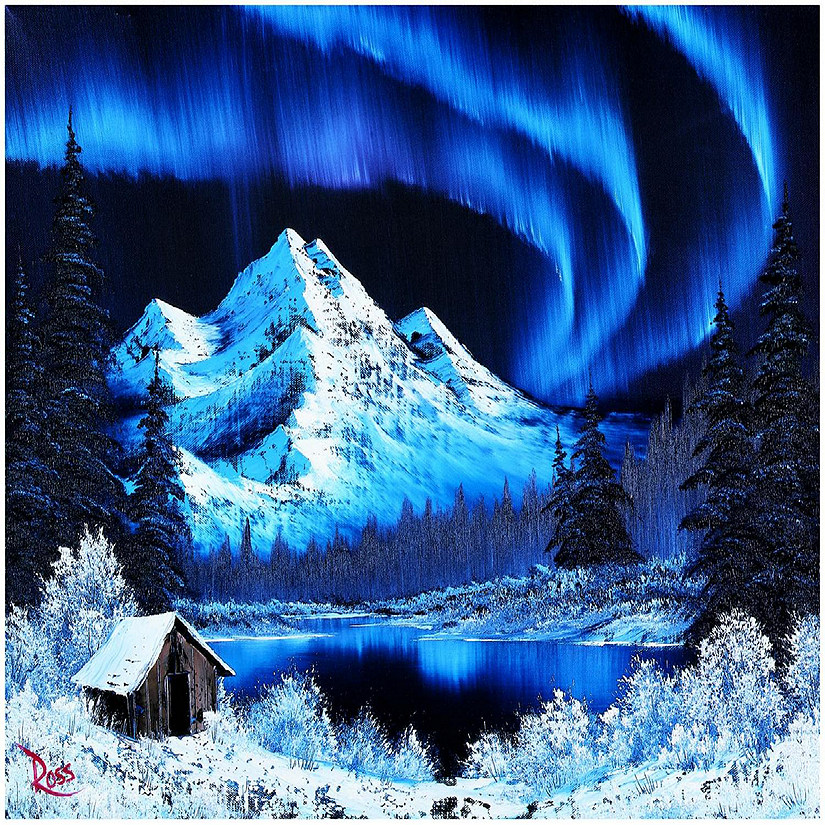 Bob Ross Northern Lights Aurora Borealis Puzzle  1000 Piece Jigsaw Puzzle Image