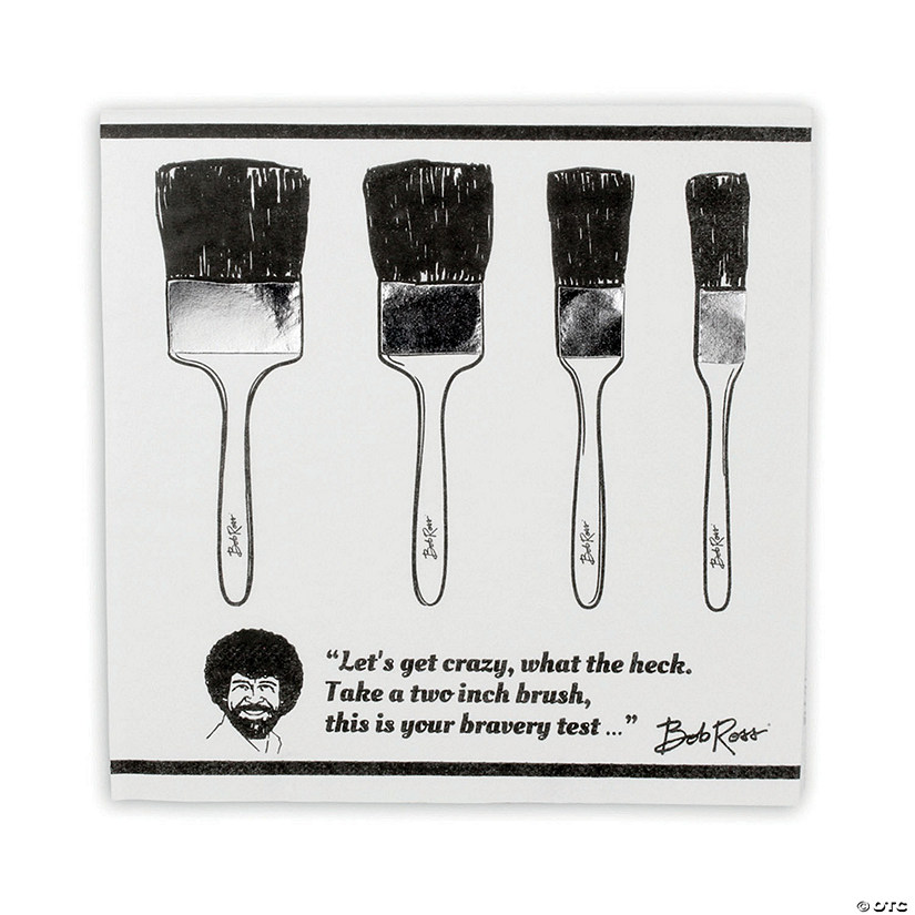 Bob Ross<sup>&#174;</sup> Classic Paintbrush & Quote Luncheon Napkins - 20 Pc. Image