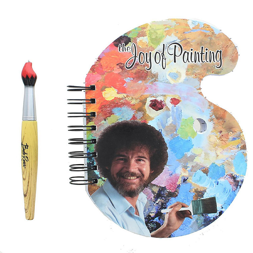 Bob Ross "The Joy of Painting" Paint Palette Journal & Brush Pen Image