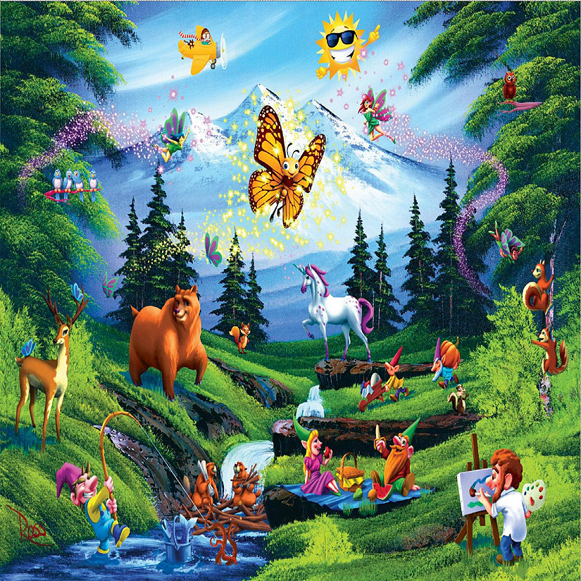 Bob Ross This Is Happy Place 1000 Piece Jigsaw Puzzle Oriental Trading