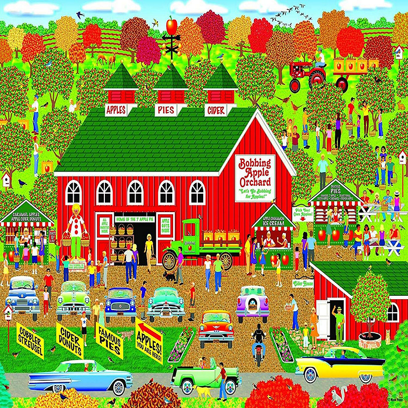 Bobbing Apple Orchard Farm 1000 Piece Jigsaw Puzzle Image