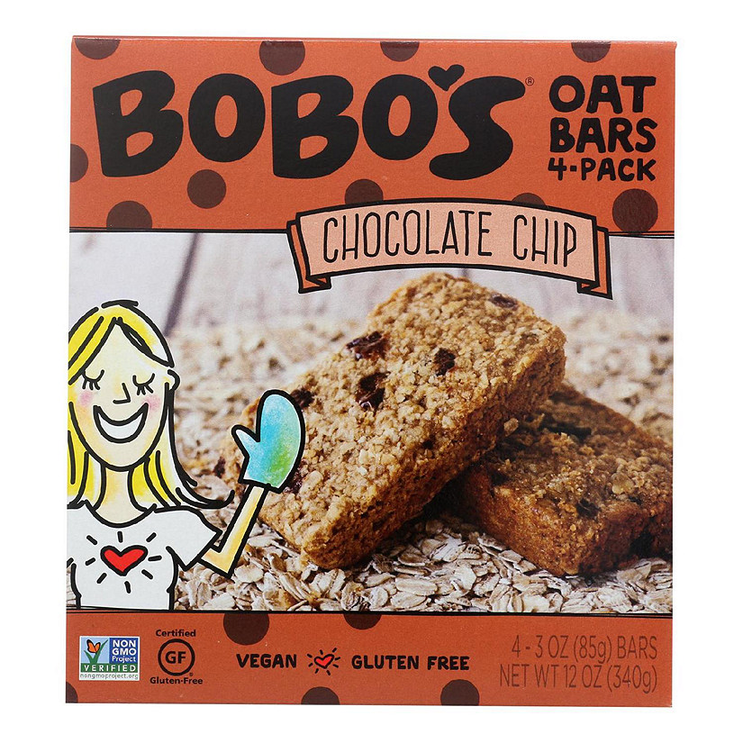 Bobo's Oat Bars Oat Bar Chocolate Chip Case of 6 4 pk