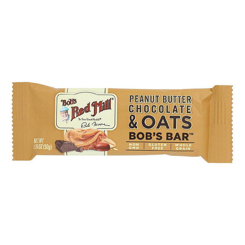 Bob's Red Mill - Bar Pnutbt Chocolate Ots - Case of 12 - 1.76 OZ Image