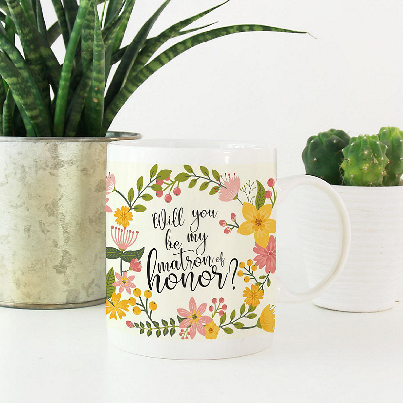 Boho Floral Be My Matron Mug Image