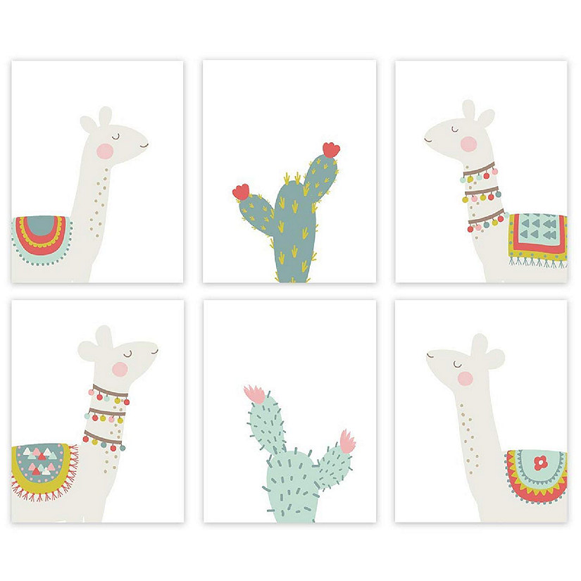 Boho Llama Cactus Graphic 6Pk 8.5x11in Image