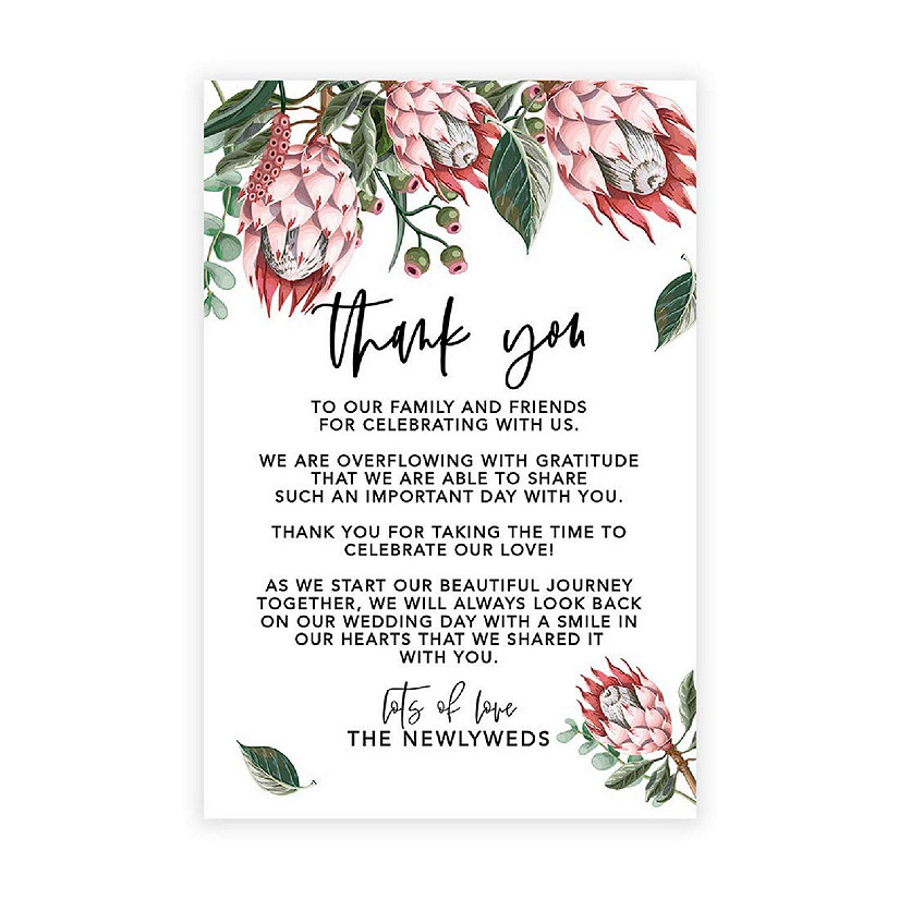 Boho Protea Floral TY Card 4x6IN 56PC Image
