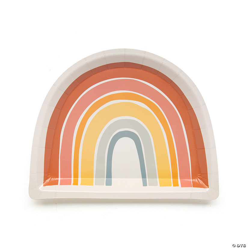 Boho Rainbow Dinner Paper Plates 8 Ct. Oriental Trading