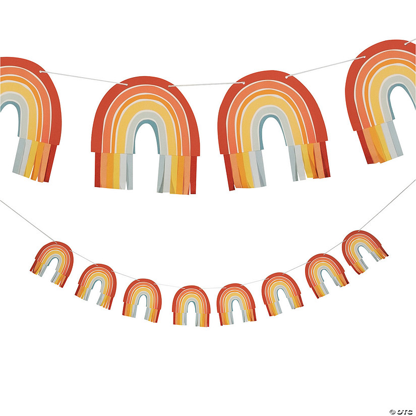 Boho Rainbow Garland with Tassels Image