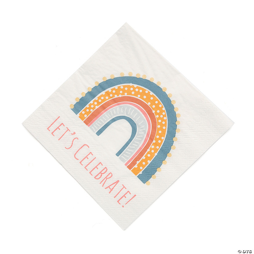 Boho Rainbow Paper Luncheon Napkins 16 Pc. Oriental Trading