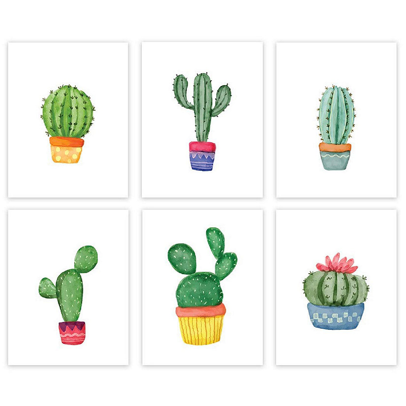 Boho Succulent Color Pot 6Pk 8.5x11in Image