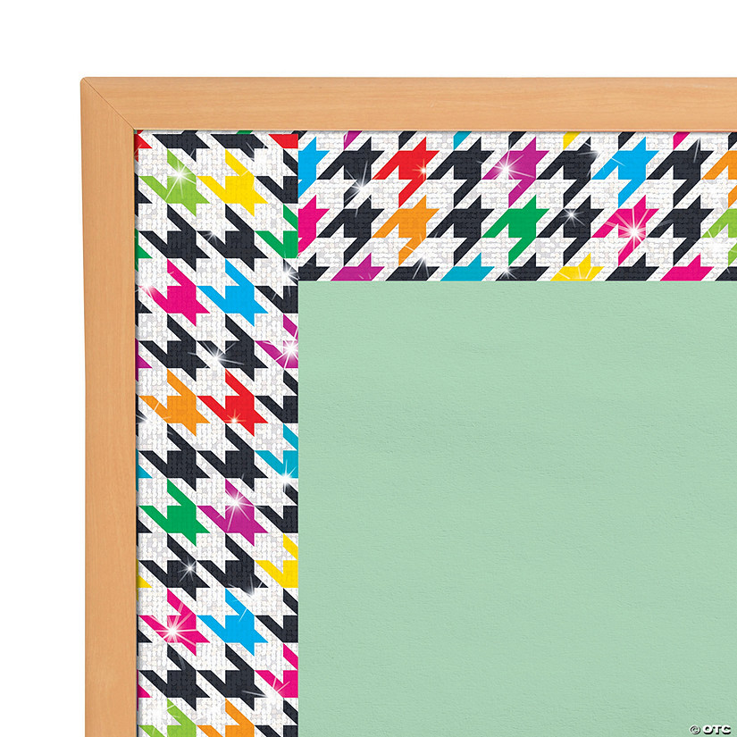 Bolder Borders<sup>&#174;</sup> Sparkle Plus Houndstooth Colorful Bulletin Board Boarders - 10 Pc. Image