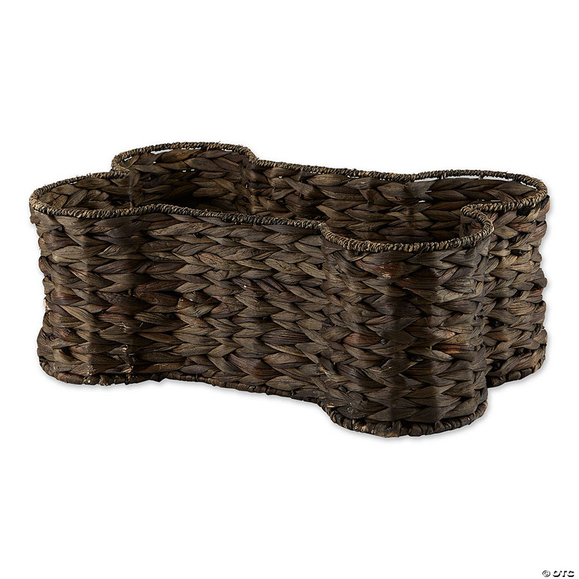 Bone Dry Gray Wash Hyacinth Bone Pet Basket Large 24X15X9 Image