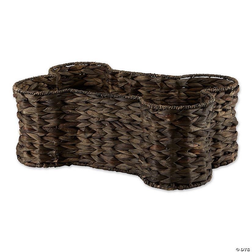 Bone Dry Gray Wash Hyacinth Bone Pet Basket Medium 21X13X8 Image