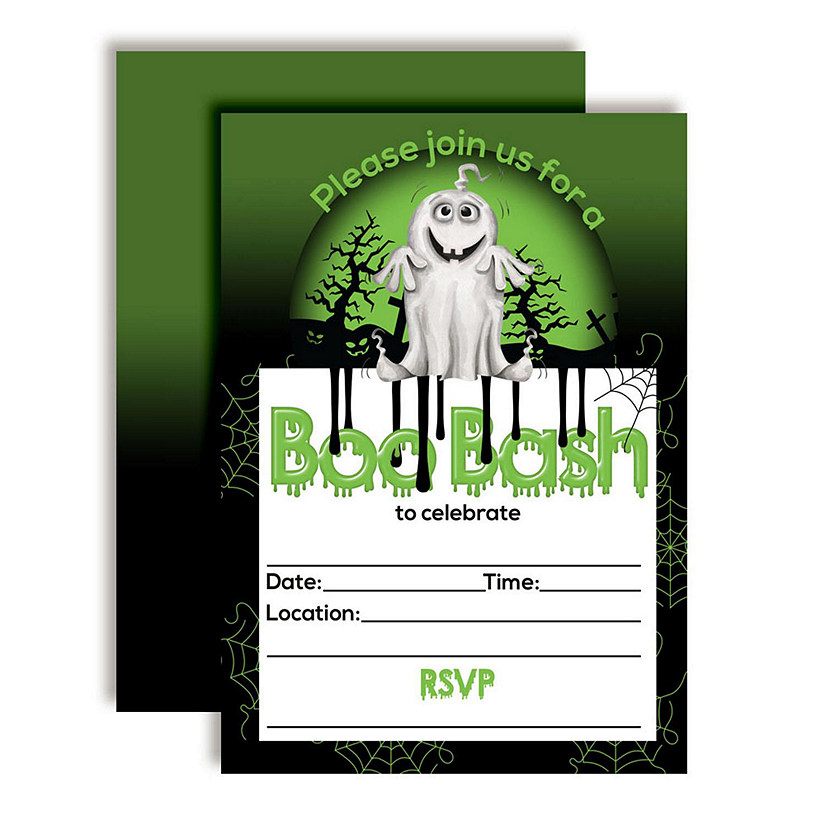 Boo Bash birthday Invitations 40pc. by AmandaCreation Image