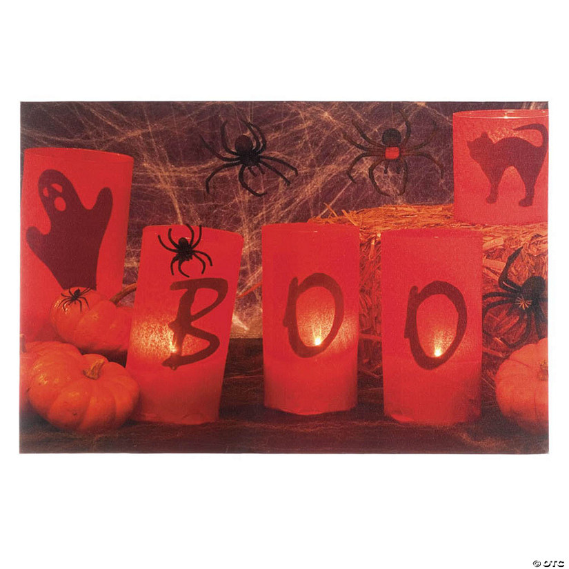 Boo Halloween Led Wall Art 23.75X1X16" Image