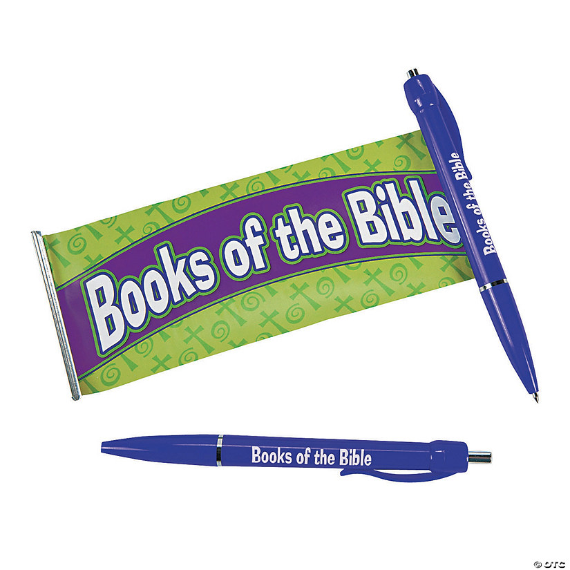 Books of the Bible Scroll Pens - 12 Pc. Image