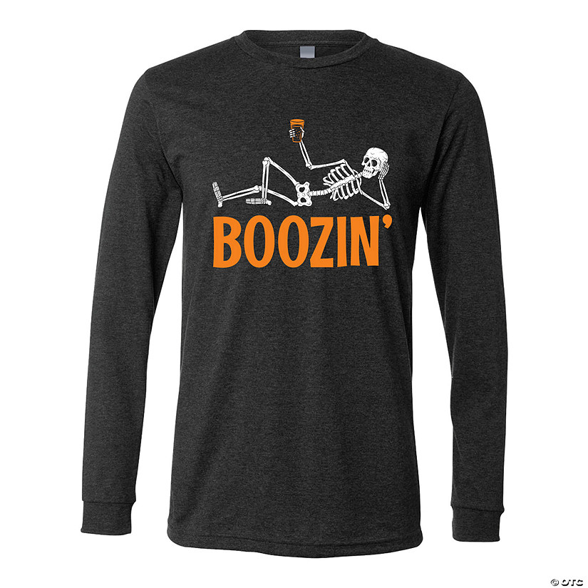 Boozin&#8217; Skeleton Adult&#8217;s T-Shirt Image