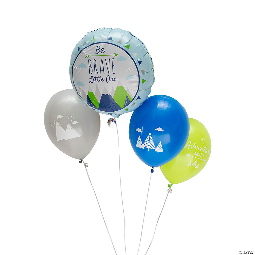 Born to Move Mountains Baby Shower 11" - 18" Balloon Set - 4 Pc. Image
