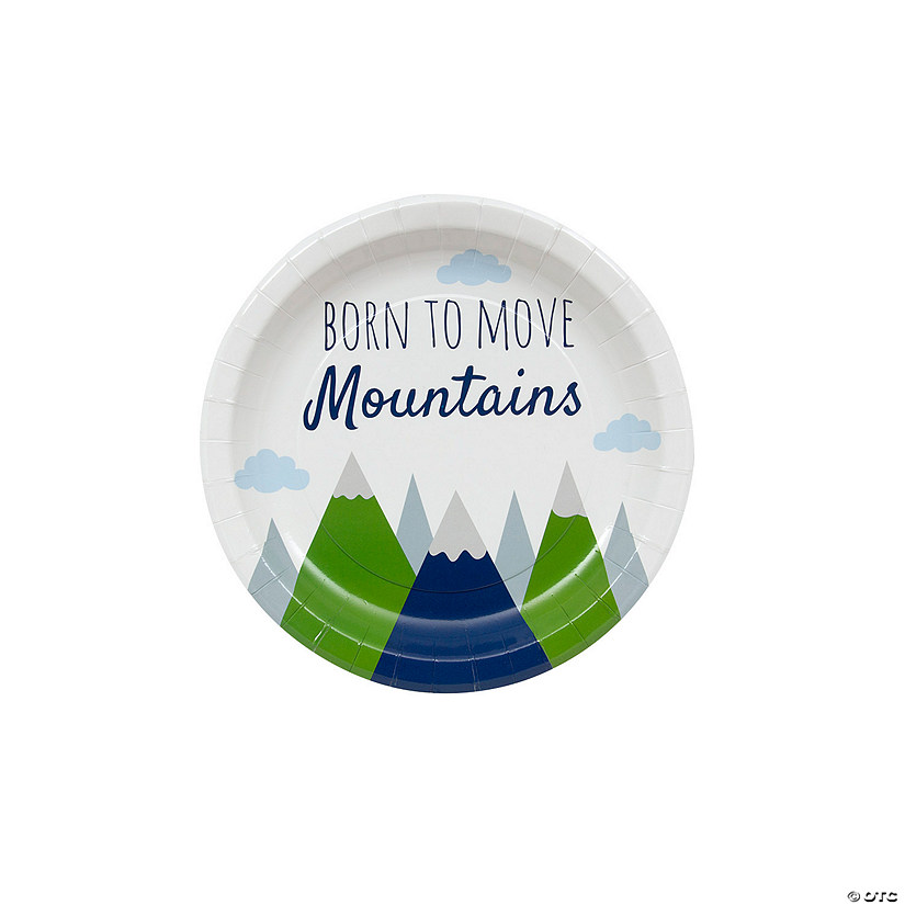 Born to Move Mountains Paper Dessert Plates - 8 Ct. Image