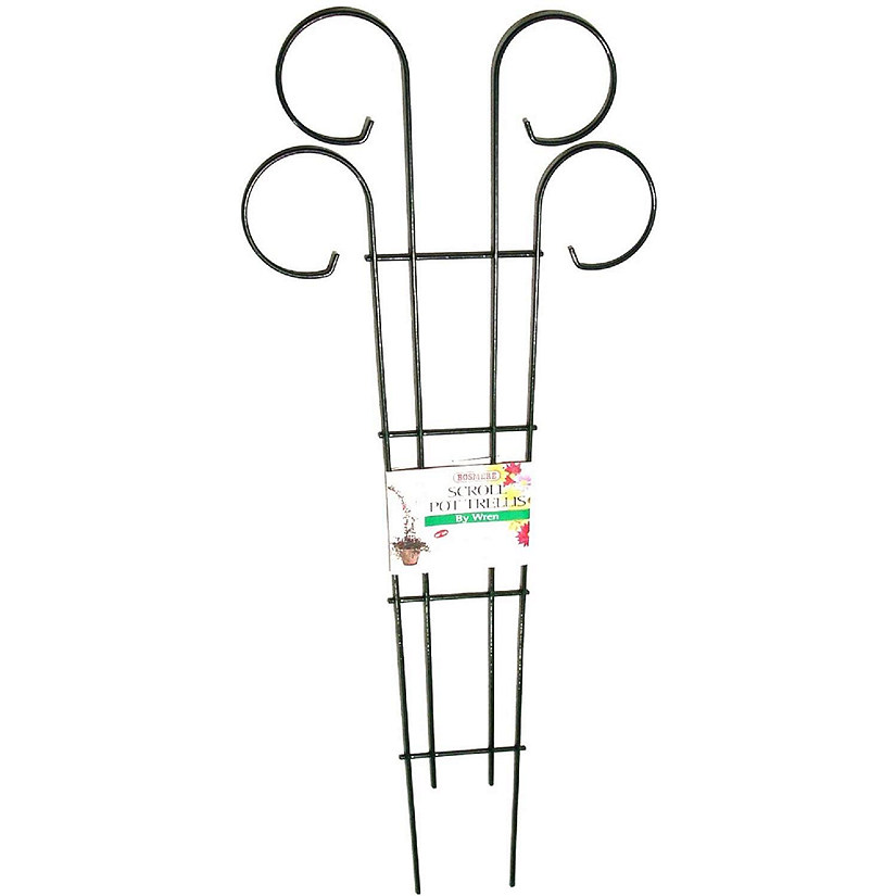 Bosmere Wire Scroll Trellis for Planters and Borders, Green, 36in Image