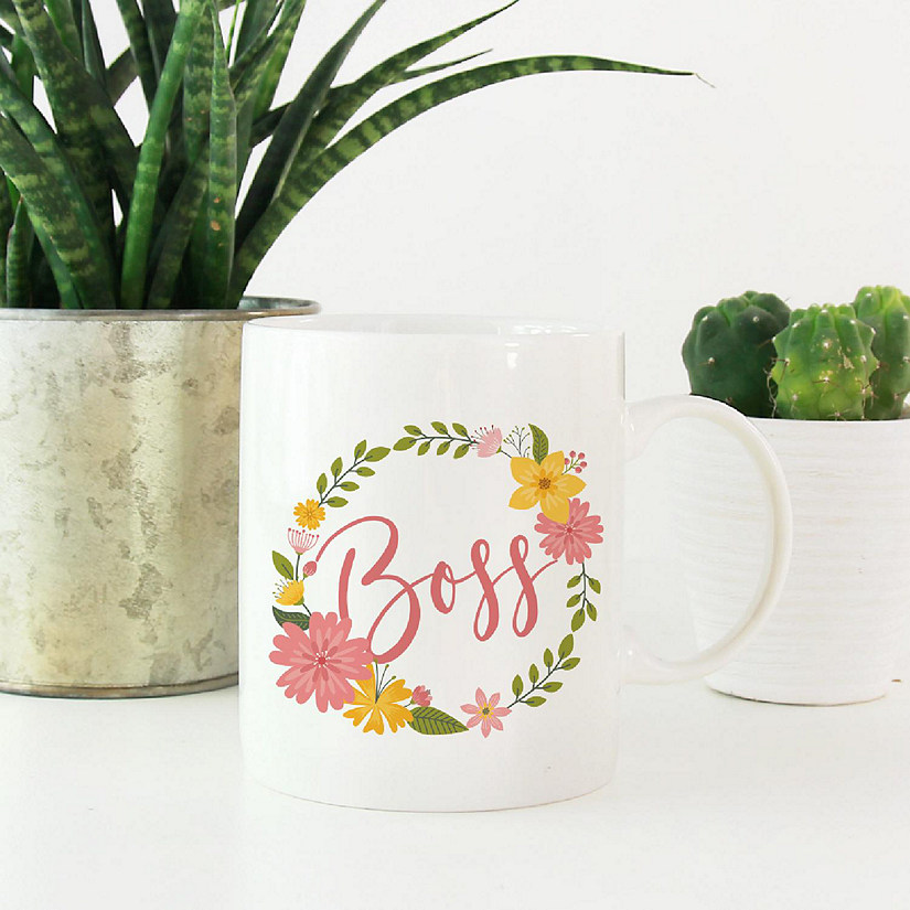 Boss Floral Wreath Ceramic Mug Image