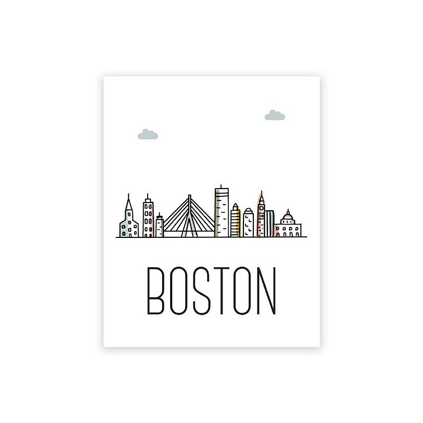 Boston Skyline Color 16x20in 1-Pack Image