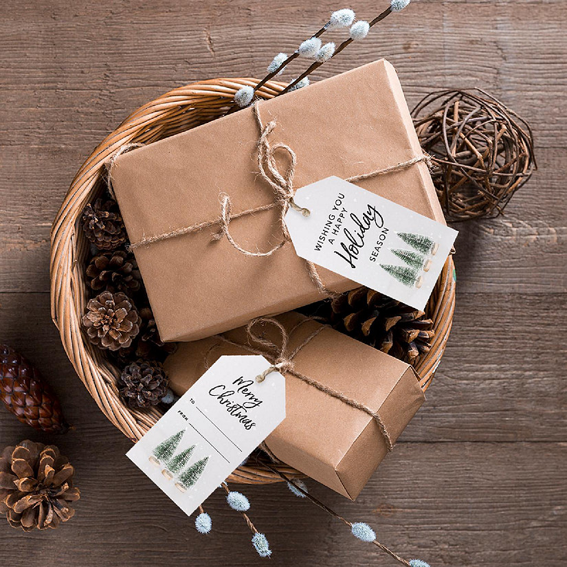 Bottle Brush Christmas To/From Gift Tags Image