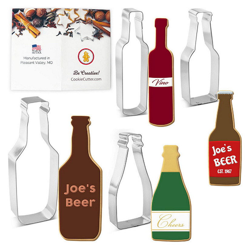 Bottle Cookie Cutter 4 Pc Set HS0464 Image