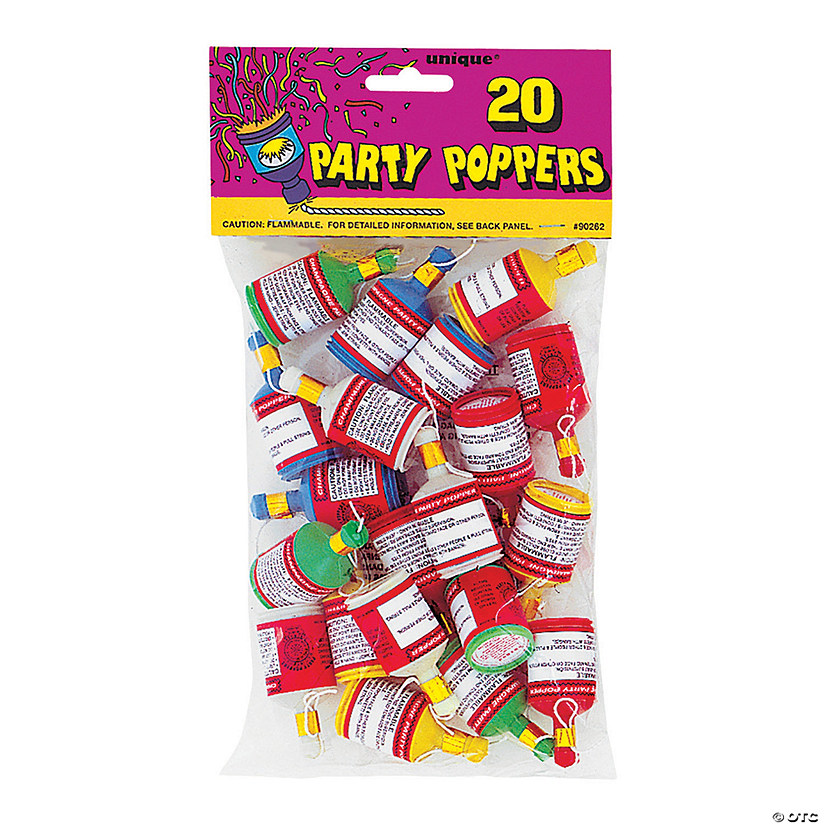 Bottle Party Poppers - 20 Pc. Image