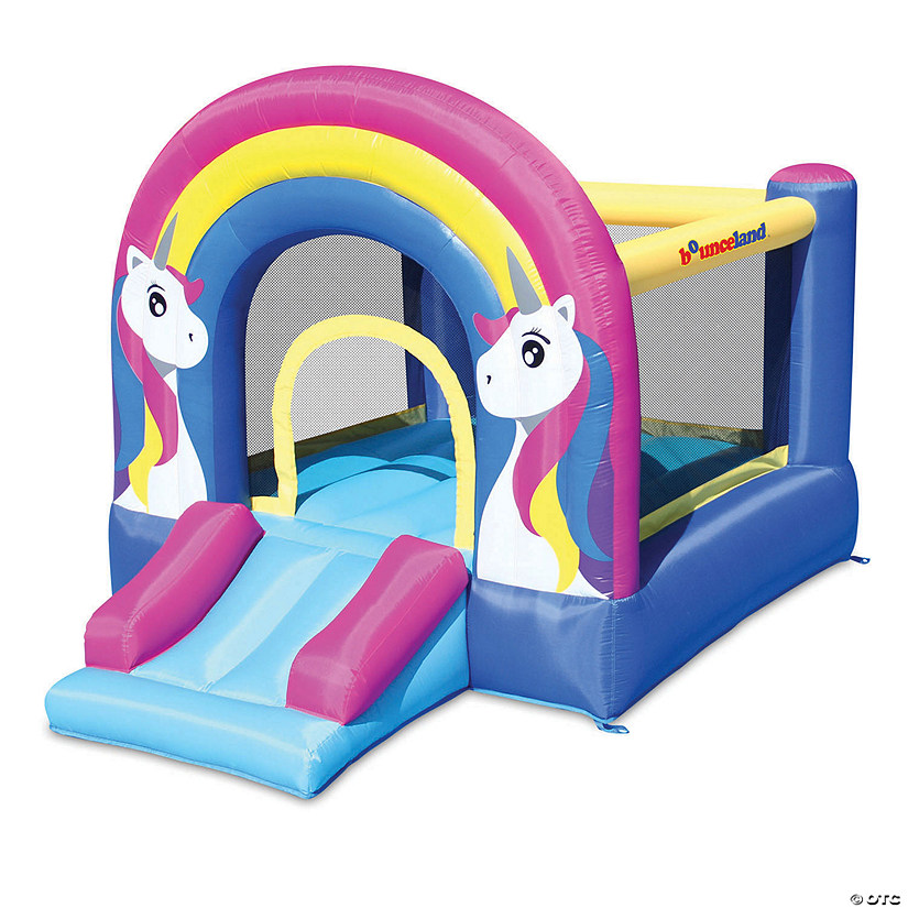 Bounceland Rainbow Unicorn Bounce House and Slide Image